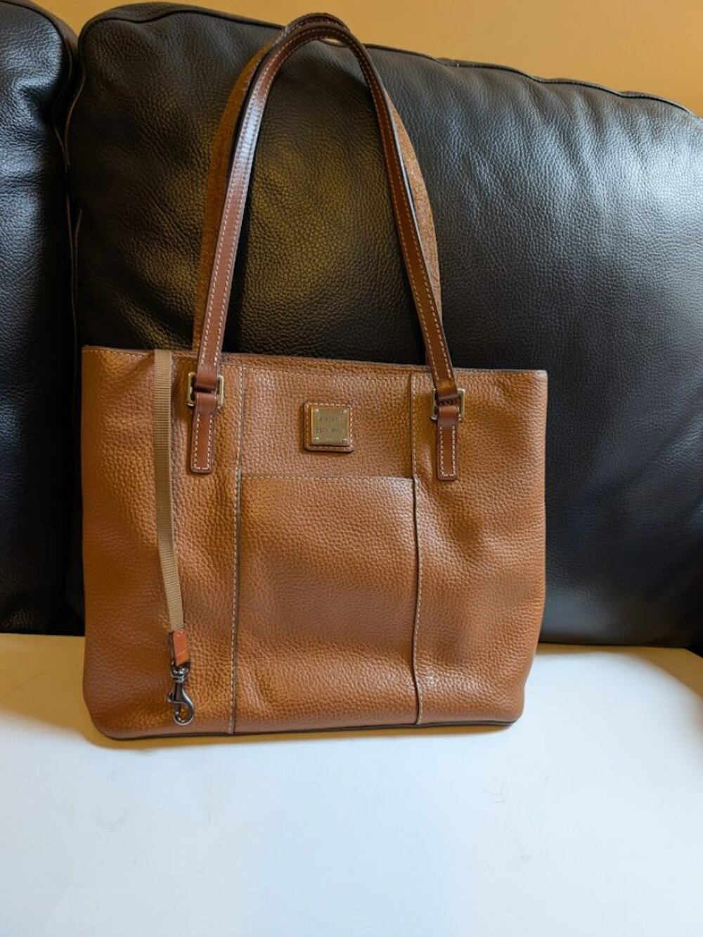 DOONEY & BOURKE Pebble Grain Small Lexington Shopper Bag in Brown in VGUC